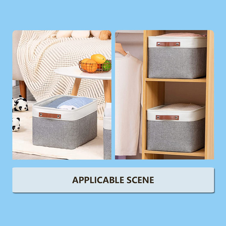Hokku Designs Large Fabric Storage Bin Set Wayfair
